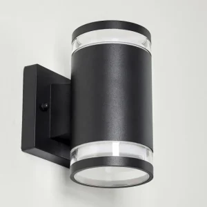 hofstein Applique murale d'extérieur Macoupin Noir, 2 lumières* Lampes Modernes
