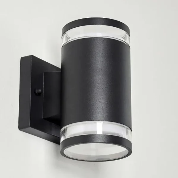 hofstein Applique murale d'extérieur Macoupin Noir, 2 lumières* Lampes Modernes