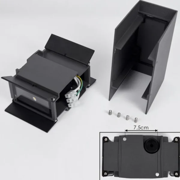 hofstein Applique murale d'extérieur Hoods LED Anthracite, 2 lumières* Lampes En Verre