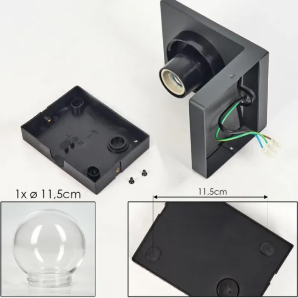 hofstein Applique murale d'extérieur Aquin Anthracite, 1 lumière* Lampes Modernes