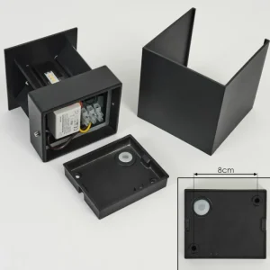 hofstein Applique murale d'extérieur Tamarin LED Noir, 2 lumières* Lampes Modernes