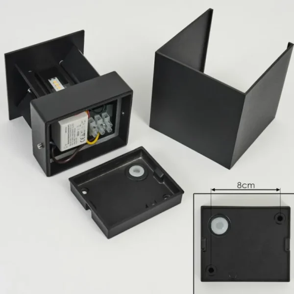 hofstein Applique murale d'extérieur Tamarin LED Noir, 2 lumières* Lampes Modernes