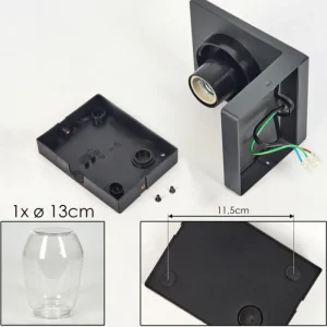 hofstein Applique murale d'extérieur Aquin Anthracite, 1 lumière* Lampes Modernes