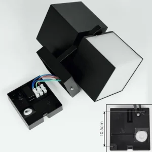 hofstein Applique murale d'extérieur Swanek LED Noir, 1 lumière* Lampes Modernes