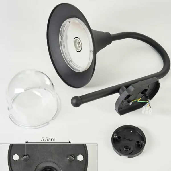 hofstein Applique murale d'extérieur Brilliant Berna Noir, 1 lumière* Lampes Modernes