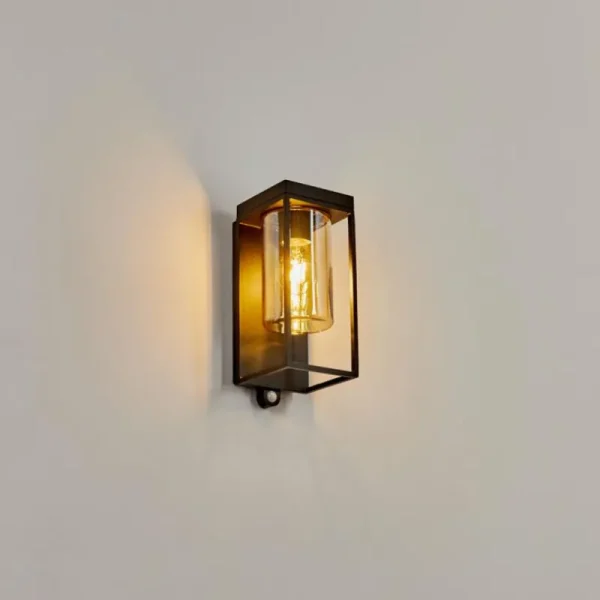 hofstein Applique murale d'extérieur Palanga LED Noir, 1 lumière, Détecteur de mouvement* Lampes Modernes