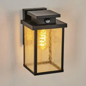 hofstein Applique murale d'extérieur Tieva Noir, 1 lumière, Détecteur de mouvement* Lampes Modernes