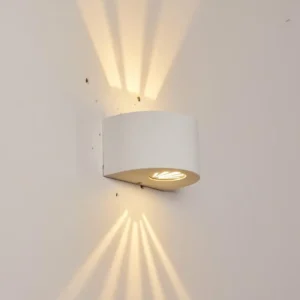 hofstein Applique murale d'extérieur Windhoek LED Blanc, 2 lumières* Lampes Modernes