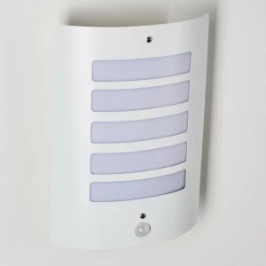 hofstein Applique murale d'extérieur Alslev Blanc, 1 lumière, Détecteur de mouvement* Lampes Modernes