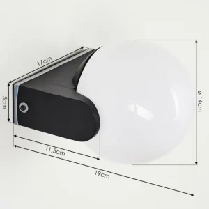 hofstein Applique murale d'extérieur Kalfhaga Noir, 1 lumière* Lampes Modernes