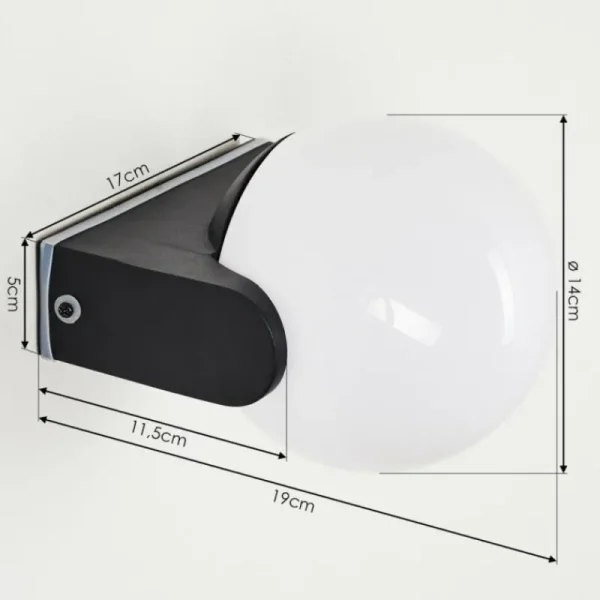 hofstein Applique murale d'extérieur Kalfhaga Noir, 1 lumière* Lampes Modernes