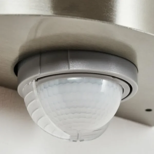 hofstein Applique murale d'extérieur Lauvdal Acier inoxydable, 1 lumière, Détecteur de mouvement* Lampes Modernes