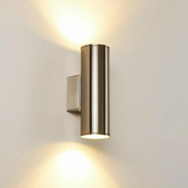 hofstein Applique murale d'extérieur Brachy LED Acier inoxydable, 2 lumières* Lampes Modernes