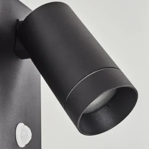 hofstein Applique murale d'extérieur Hakamken Noir, 1 lumière, Détecteur de mouvement* Lampes Modernes