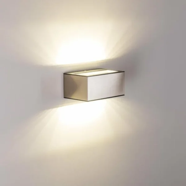 hofstein Applique murale d'extérieur Spider LED Acier inoxydable, 1 lumière* Lampes Modernes