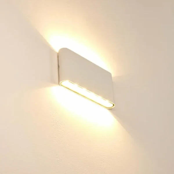 hofstein Applique murale d'extérieur Marsh LED Blanc, 2 lumières* Lampes Modernes