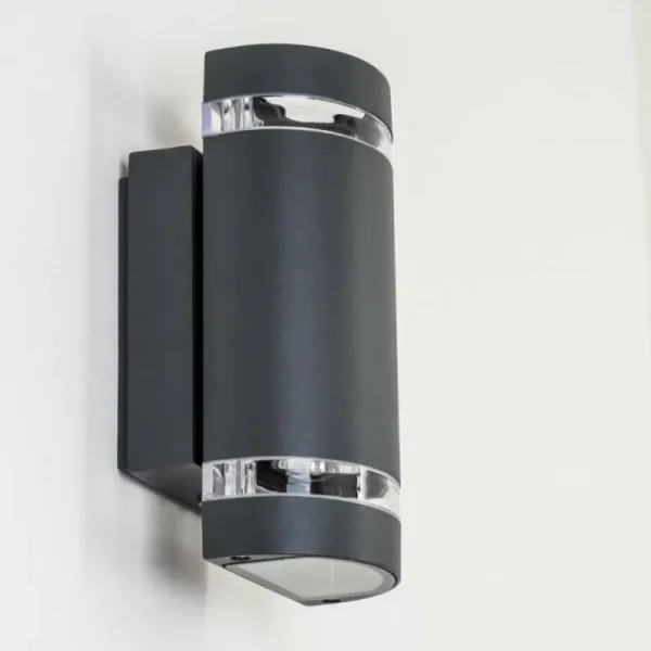 hofstein Applique murale d'extérieur Tagish Anthracite, 2 lumières* Lampes Modernes
