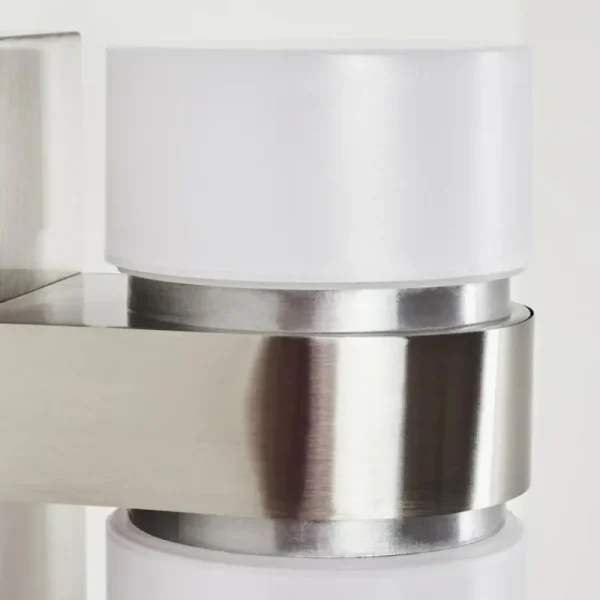 hofstein Applique murale d'extérieur Tiarp LED Nickel mat, 2 lumières, Détecteur de mouvement* Lampes Modernes