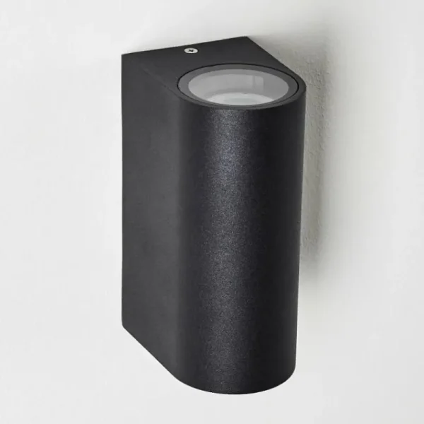 hofstein Applique murale d'extérieur Nordborg LED Noir, 2 lumières* Lampes Modernes