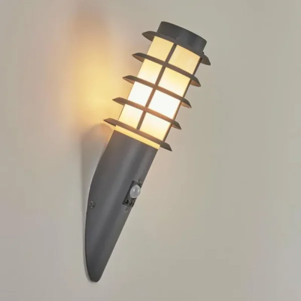 hofstein Applique murale d'extérieur Tunes Anthracite, 1 lumière, Détecteur de mouvement* Lampes Modernes