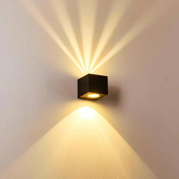 hofstein Applique murale d'extérieur Jonava LED Noir, 2 lumières* Lampes Modernes