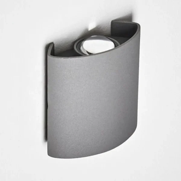 hofstein Applique murale d'extérieur Abaiang LED Gris, 1 lumière* Lampes Modernes
