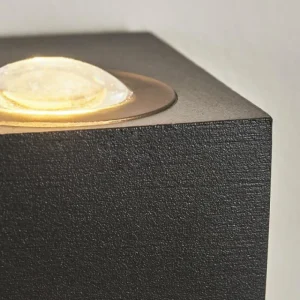 hofstein Applique murale d'extérieur Curvel LED Noir, 2 lumières* Lampes Modernes