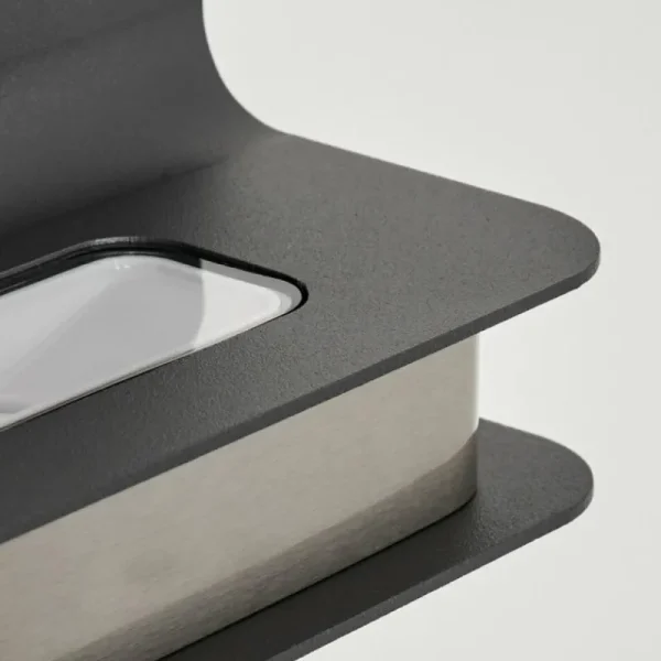 hofstein Applique murale d'extérieur Blanchard LED Nickel mat, Noir, 1 lumière* Lampes Modernes