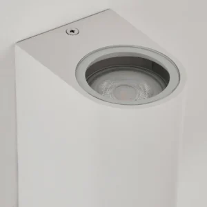 hofstein Applique murale d'extérieur Kingstown Blanc, 2 lumières* Lampes Modernes