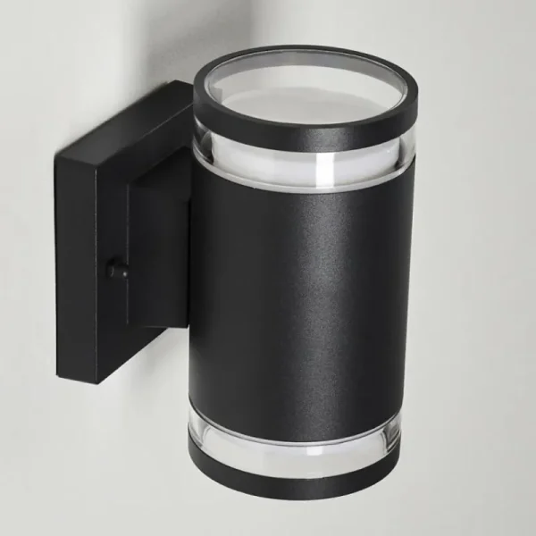 hofstein Applique murale d'extérieur Macoupin Noir, 2 lumières* Lampes Modernes