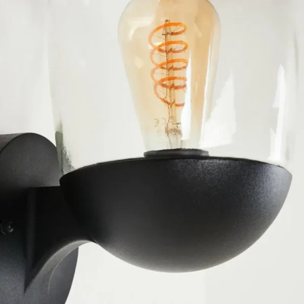 hofstein Applique murale d'extérieur Ystheim Noir, 1 lumière* Lampes Modernes