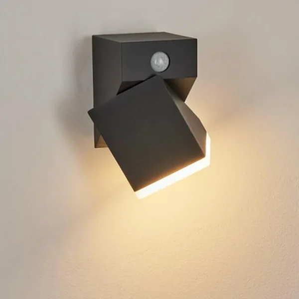 hofstein Applique murale d'extérieur Toogong LED Anthracite, 1 lumière, Détecteur de mouvement* Lampes Modernes