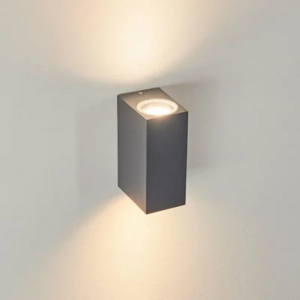 hofstein Applique murale d'extérieur Kingstown Anthracite, 2 lumières* Lampes Modernes