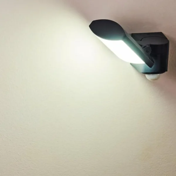 hofstein Applique murale d'extérieur Larvik LED Anthracite, 1 lumière, Détecteur de mouvement* Lampes Modernes