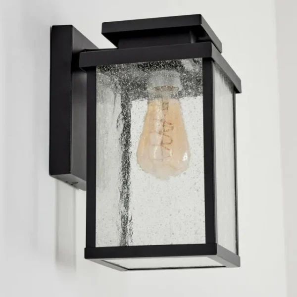 hofstein Applique murale d'extérieur Tieva Noir, 1 lumière, Détecteur de mouvement* Lampes Modernes