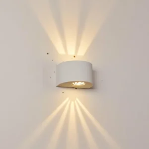 hofstein Applique murale d'extérieur Windhoek LED Blanc, 2 lumières* Lampes Modernes