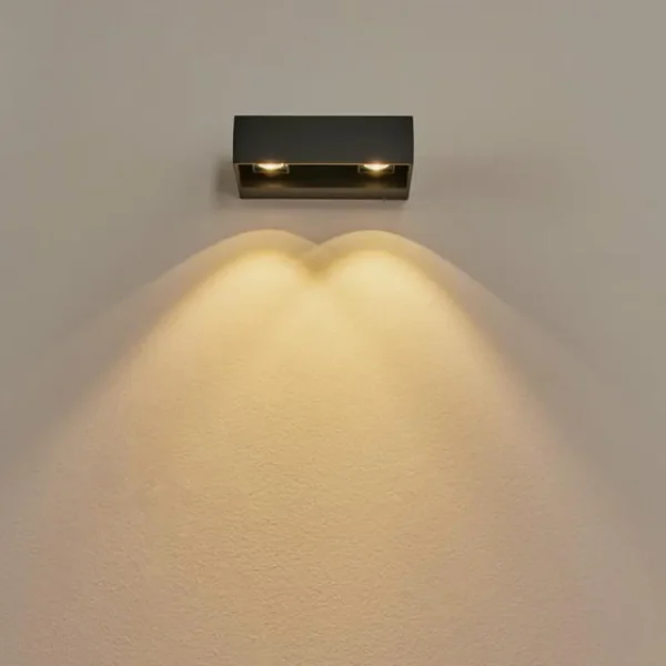 hofstein Applique murale d'extérieur Fletcher LED Anthracite, 2 lumières* Lampes Modernes