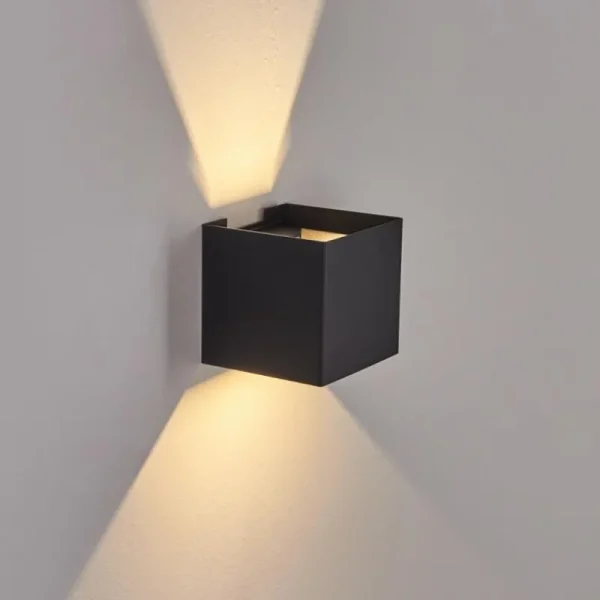 hofstein Applique murale d'extérieur Everton LED Noir, 2 lumières* Lampes Modernes
