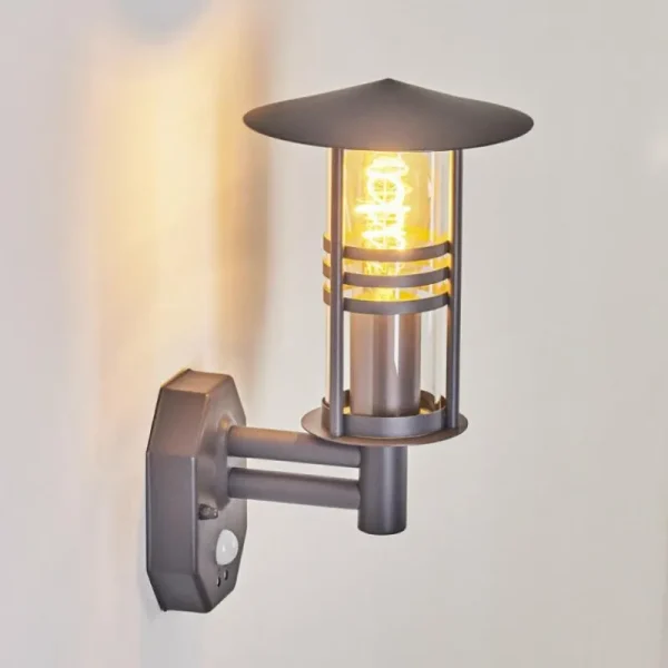 hofstein Applique murale d'extérieur Forli Anthracite, 1 lumière, Détecteur de mouvement* Lampes Modernes