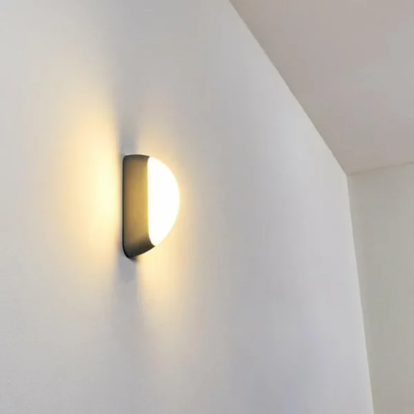 hofstein Applique murale d'extérieur Arvier LED Gris, 1 lumière* Lampes Modernes