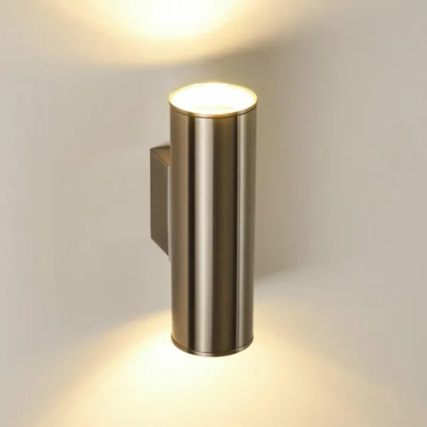 hofstein Applique murale d'extérieur Brachy LED Acier inoxydable, 2 lumières* Lampes Modernes