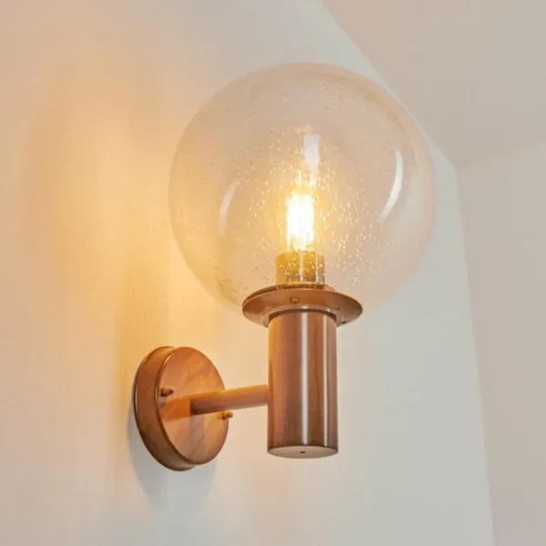 hofstein Applique murale d'extérieur Bubodefo Brun, Couleur bois, 1 lumière* Lampes Modernes
