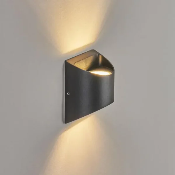 hofstein Applique murale d'extérieur Suriyaco LED Noir, 2 lumières* Lampes Modernes
