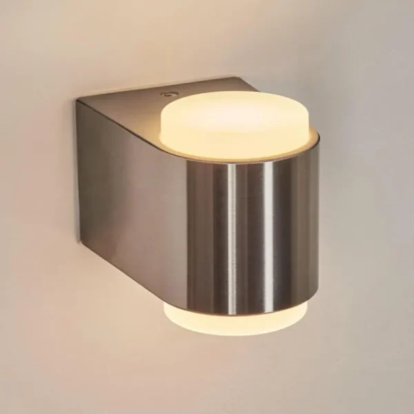 hofstein Applique murale d'extérieur Fanshawe LED Nickel mat, 2 lumières* Lampes Modernes