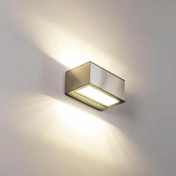 hofstein Applique murale d'extérieur Spider LED Acier inoxydable, 1 lumière* Lampes Modernes