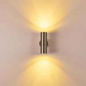 hofstein Applique murale d'extérieur Satava LED Chrome, 1 lumière* Lampes Modernes