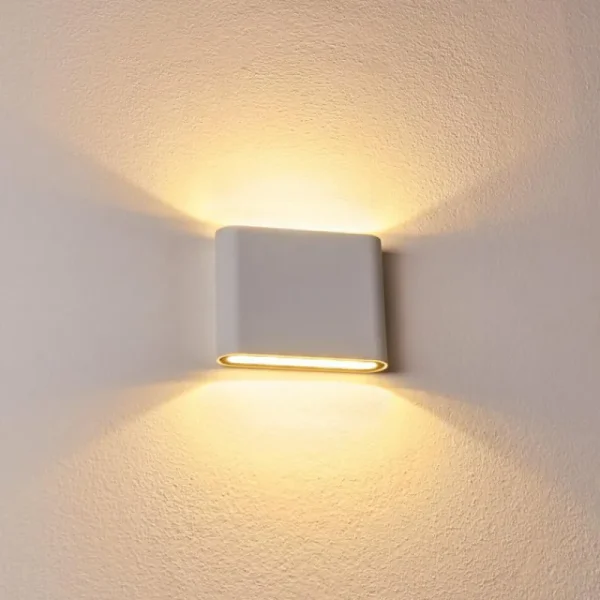 hofstein Applique murale d'extérieur Tinglev LED Blanc, 2 lumières* Lampes Modernes