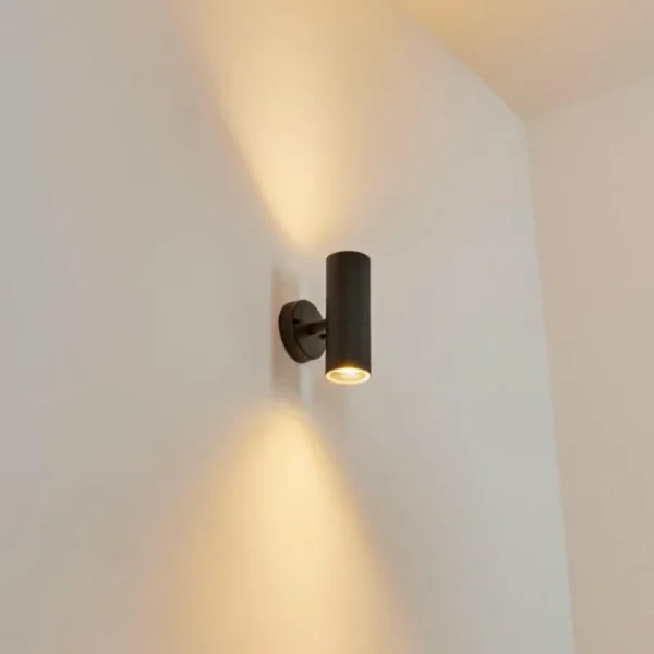 hofstein Applique murale d'extérieur Koila Noir, 2 lumières* Lampes Modernes