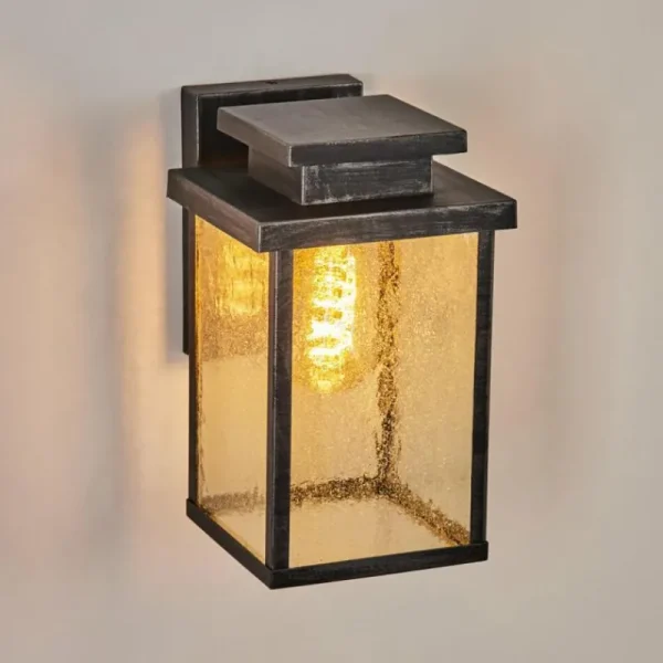 hofstein Applique murale d'extérieur Tieva Noir, Argenté, 1 lumière* Lampes Modernes