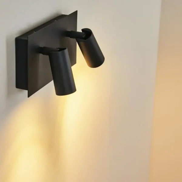 hofstein Applique murale d'extérieur Saeter LED Noir, 2 lumières* Lampes Modernes
